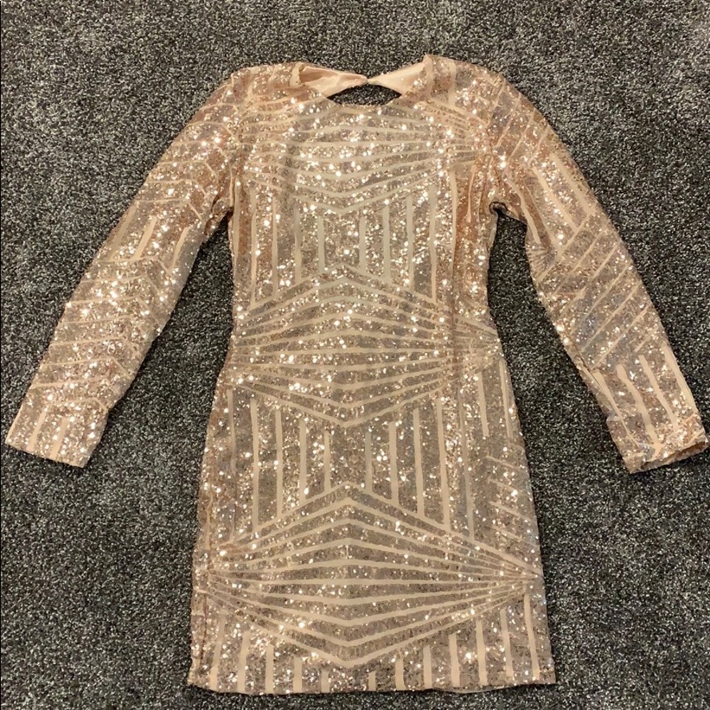 Gold Sequin Dress